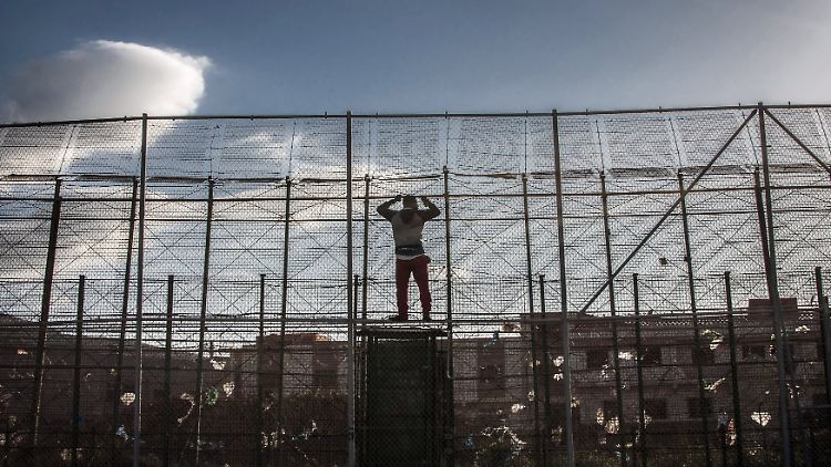 Grenzzaun an der Grenze zwischen Marokko und Spanien nahe der Enklave Melilla: Hier verläuft laut Leggeri die "wahre Grenze", die es zu sichern gelte.