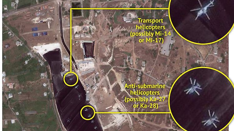 Auf Satellitenaufnahmen sind die russischen Aktivitäten deutlich zu sehen.