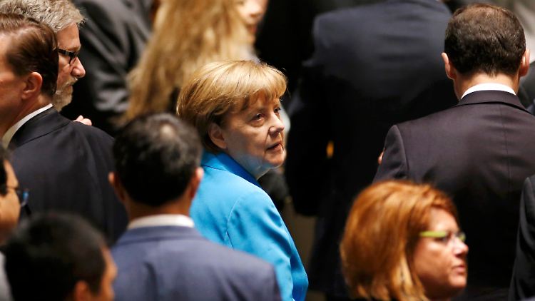 Angela Merkel im UN-Hauptquartier in New York.