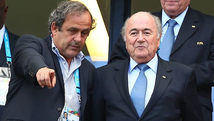 Im Visier: Michel Platini und Joseph Blatter.