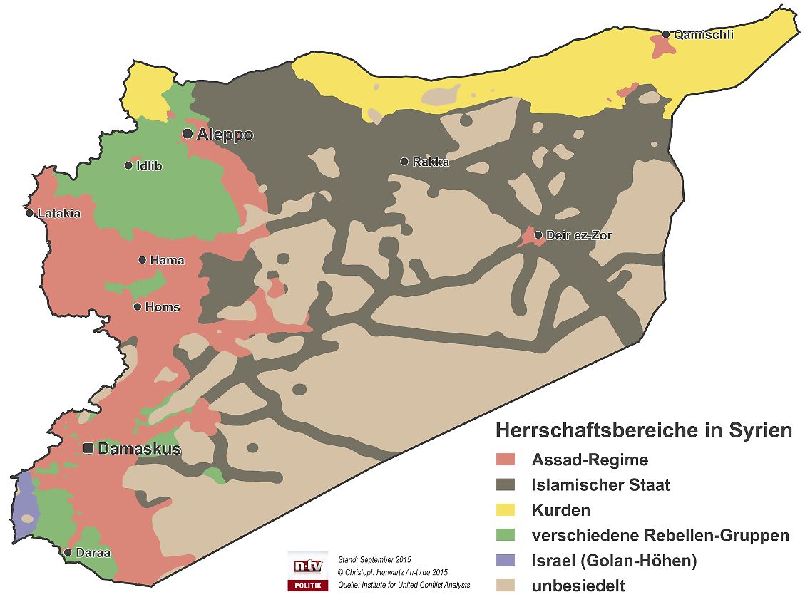 Bürgerkrieg in Syrien: Wer kontrolliert welche Gebiete?