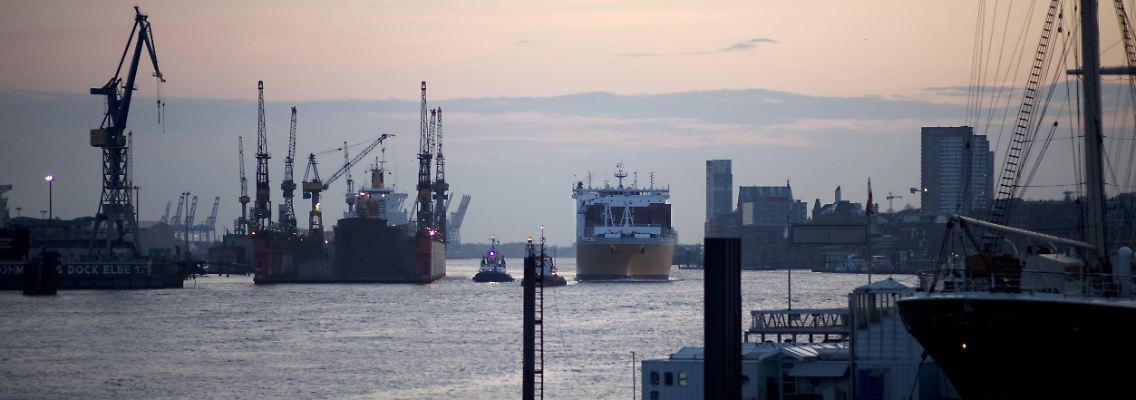 Der Hamburger Hafen.