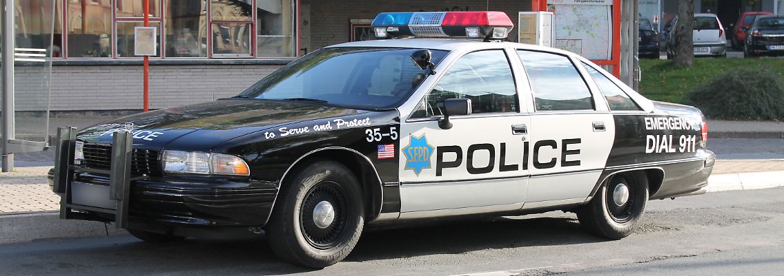 US-Streifenwagen in Lüdenscheid.