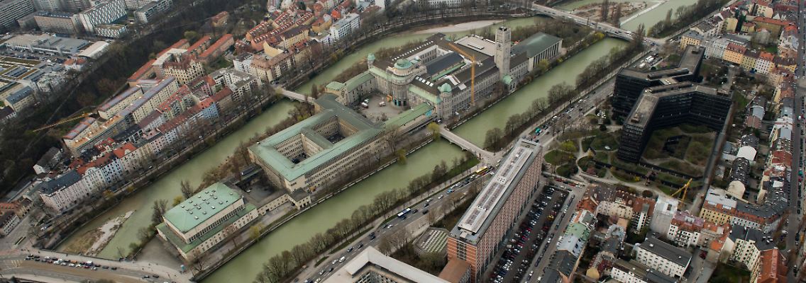 Das Deutsche Museum aus der Luft.