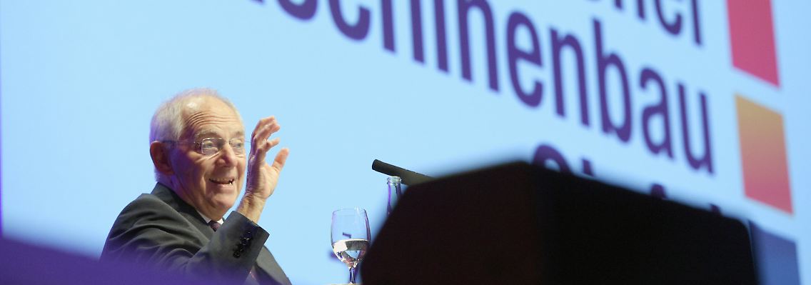 Schäuble äußerte sich beim Kongress der Maschinenbauer in Berlin.