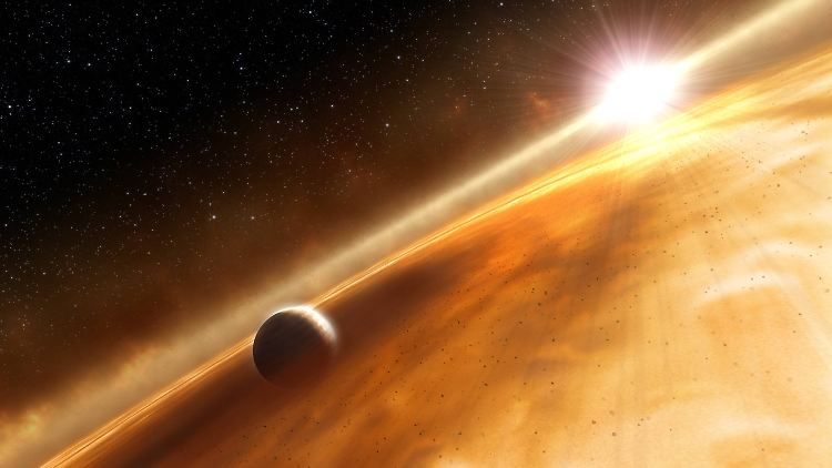 Die Möglichkeit, dass gewaltige Staubscheiben die Helligkeitsschwankungen verursachen, halten Astronomen für ausgeschlossen.
