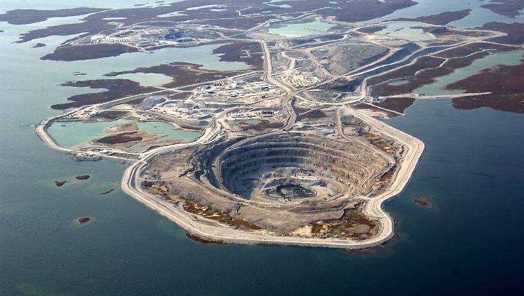 Rio-Tinto-Diamantenmine in Kanada.