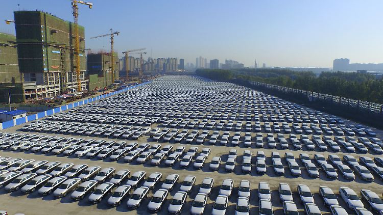 VW-Neuwagen für den chinesischen Markt in Changchun.