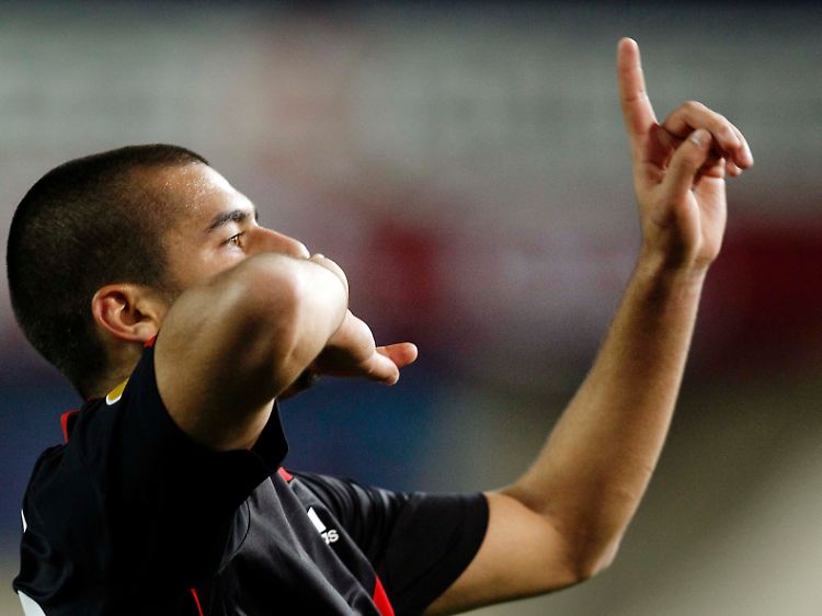 Eren Derdiyok bescherte Bayer mit seinem Tor zumindest einen Punkt in Madrid.