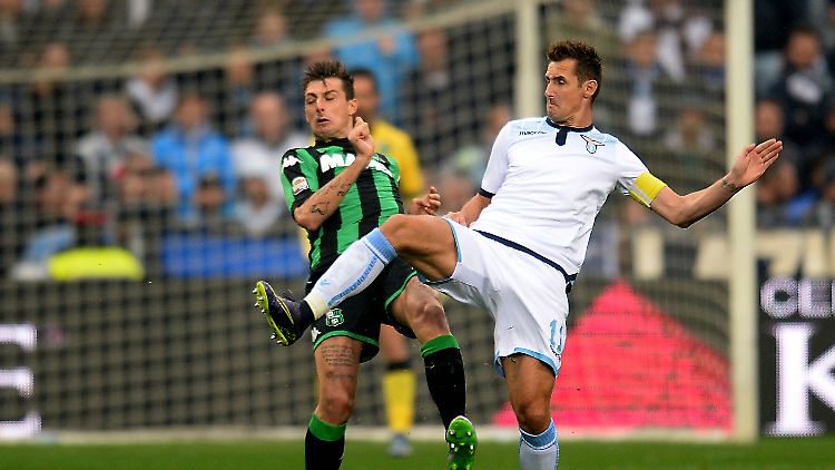 Richtig glänzen konnte Miroslav Klose bei seinem Comeback für Lazio Rom nicht.