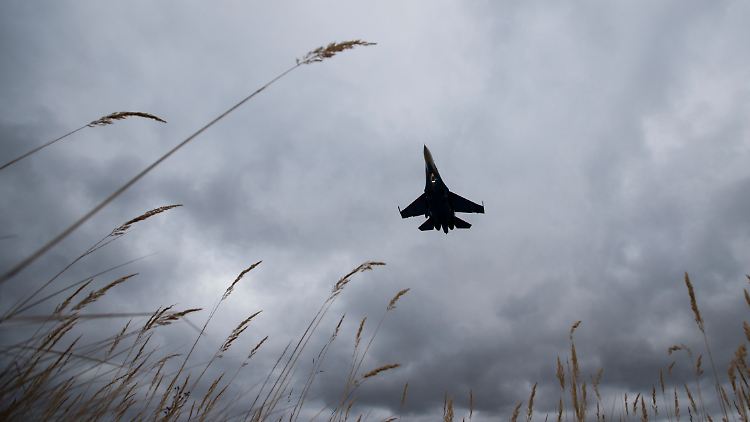 Eine russische SU-27 wie sie auch in Syrien eingesetzt wird. 