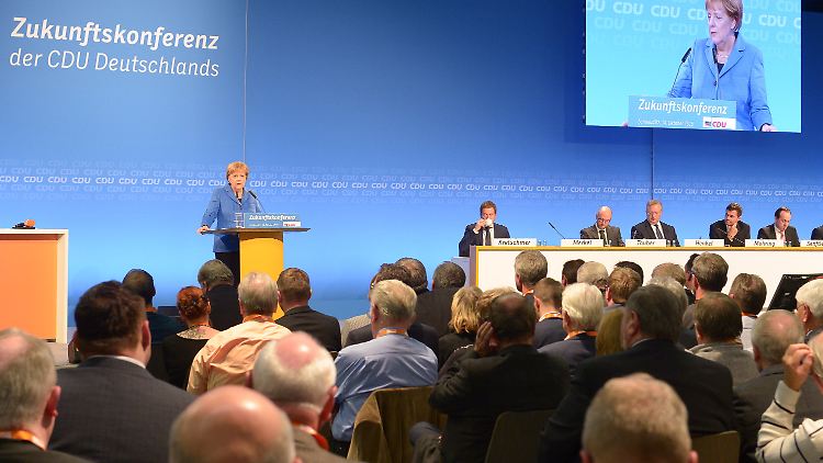 Beim CDU-Zukunftskongress in Schkeuditz musste sich Merkel neulich viel Kritik anhören.