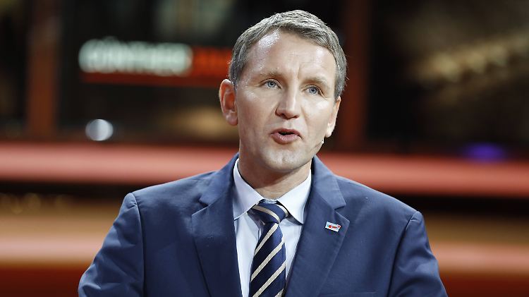 Björn Höcke, AfD-Fraktionsvorsitzender im Landtag Thüringen in der ARD-Talkshow Günther Jauch. Thema der Sendung war: Pöbeln, hetzen, drohen:  Wird der Hass gesellschaftsfähig?
