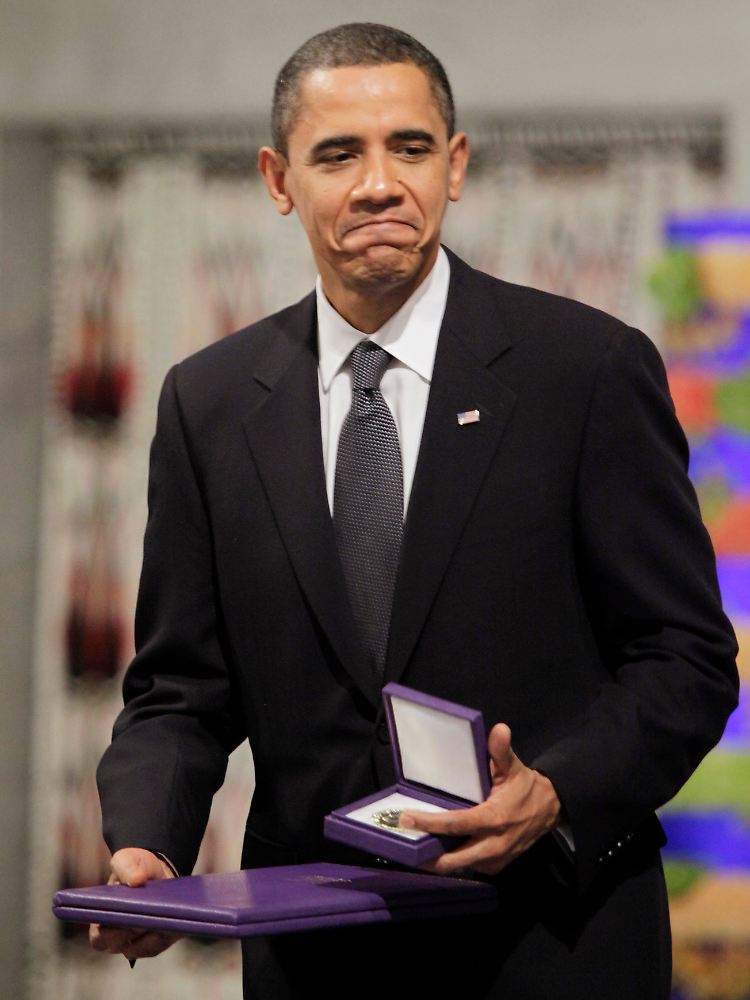 Reiner Vorschuss und viel zu fruh: 2009 erhielt US-Präsident Obama den Friedensnobelpreis.
