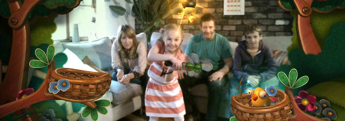 In einem der Party-Games müssen die Spieler mit einem Ventilator Küken in ihre Nester pusten.