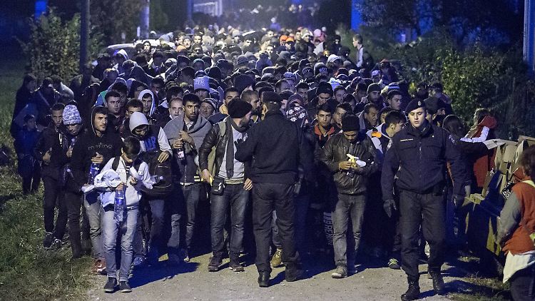 Die Grenze zwischen Kroatien und Slowenien überqueren Nacht für Nacht Tausende.