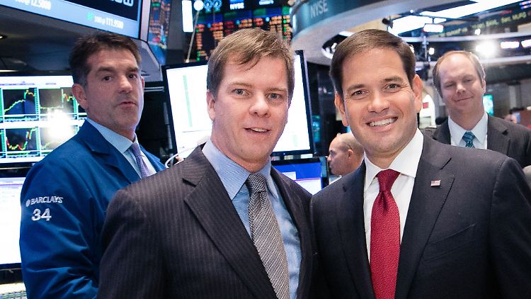 Zu Besuch an der Börse: Lars Halter trifft Marco Rubio.