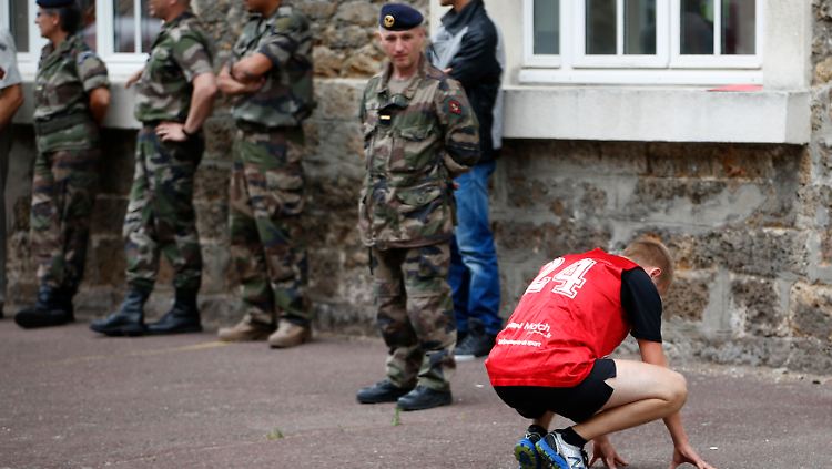 Ähnlich wie beim normalen Militärdienst spielt Sport eine große Rolle bei der Ausbildung der jungen Franzosen im Freiwilligendienst.