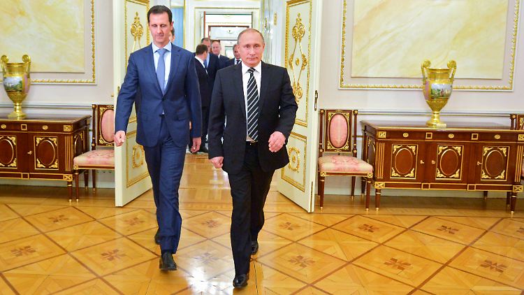 Assad und Putin bei ihrem Treffen im Oktober in Moskau