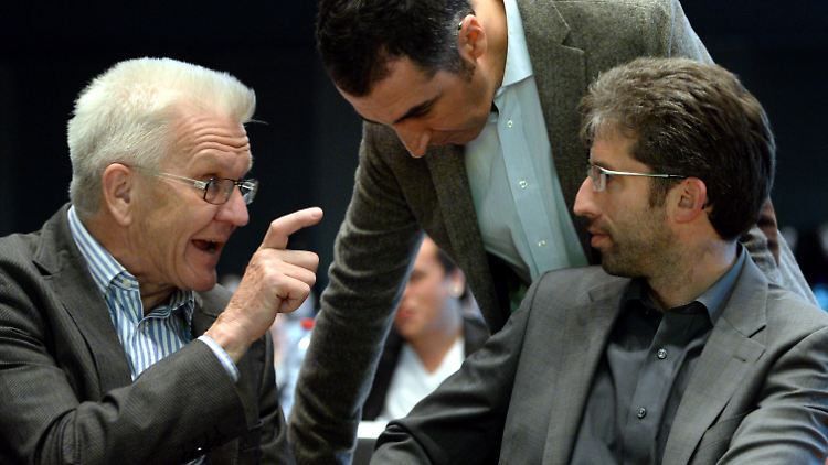 Drei Grüne diskutieren: Kretschmann, Özdemir und Palmer.