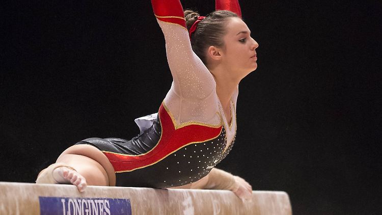 Pauline Schäfer durfte sich als WM-Dritte am Schwebebalken wie eine Gewinnerin fühlen.