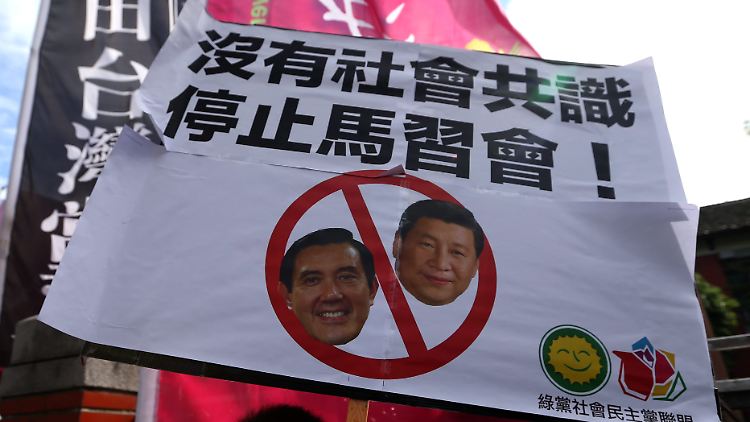 Nicht jeder findet die Annäherung Taiwans und Chinas gut.