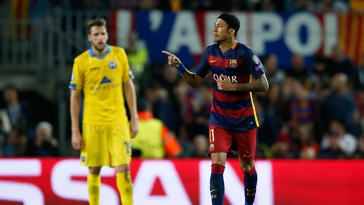 Neymar traf bei Barcelonas Pflichtsieg doppelt. Theoretisch könnten die Katalanen das Achtelfinale aber noch verpassen.