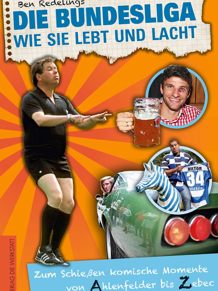 "Die Bundesliga wie sie lebt und lacht. Zum Schießen komische Momente von Ahlenfelder bis Zebec". Unvergessliche Helden der Bundesligageschichte wie Thomas Müller, Günter Netzer, Franz Beckenbauer, Ailton, Toni Schumacher, Stefan Effenberg, Jürgen Klopp und viele andere leben in 100 unterhaltsamen wie facettenreichen Porträts völlig neu auf. Infos: www.scudetto.de´