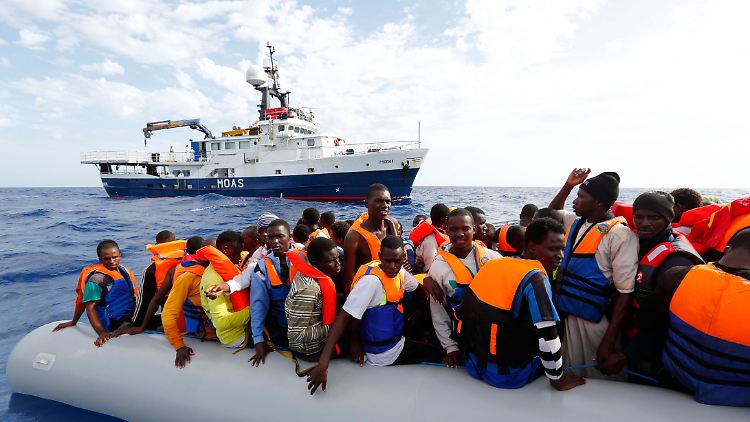 Vor der italienischen Küste sind in diesem Jahr schon mehr als 50.000 Flüchtlinge gerettet worden.