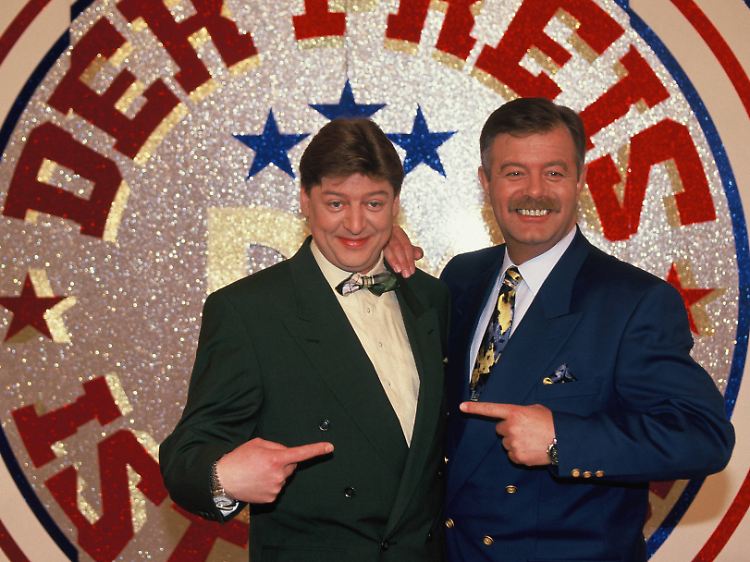 "Und hier ist sie wieder, die Show der fantastischen Preise": Walter Freiwald und Harry Wijnvoord.