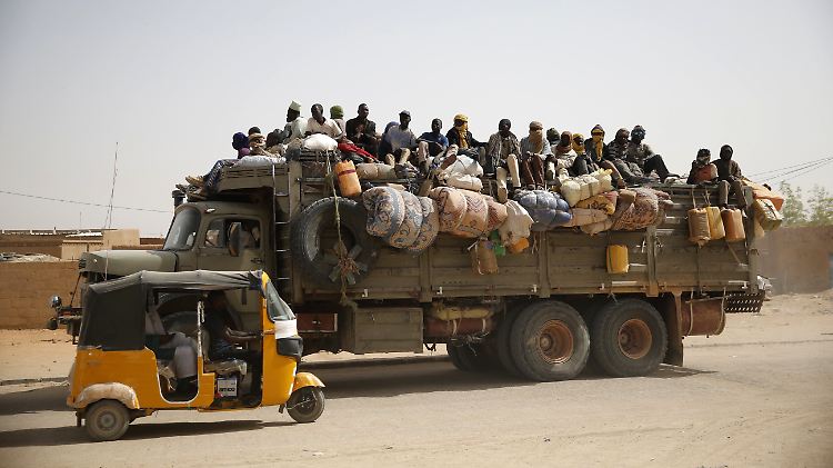 Flüchtlinge in Agadez.