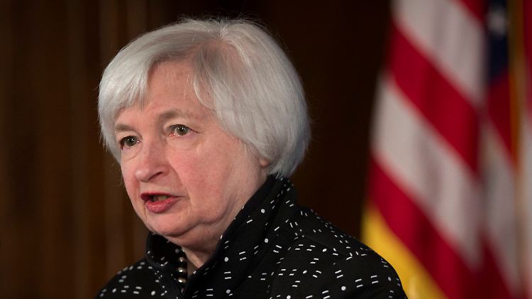 Fed-Chefin Janet Yellen, hier bei ihrer Rede zur "Geldpolitik in der Post-Krisen-Periode" in Washington.