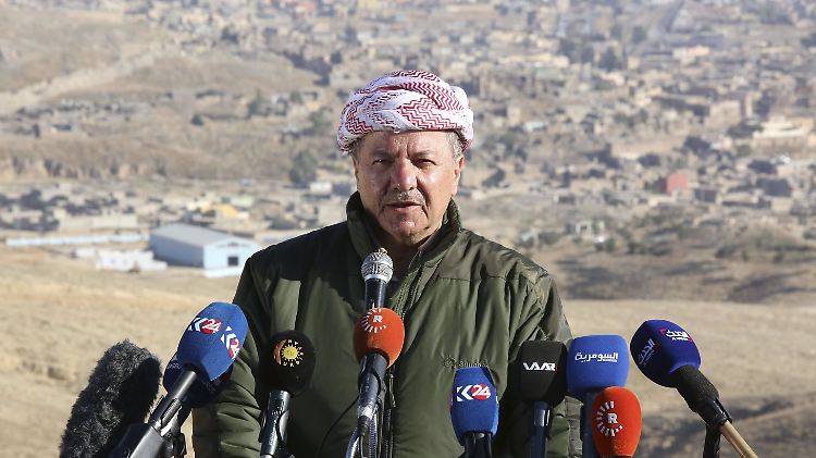 Der Präsident der autonomen Kurdenregion im Nordirak, Massud Barsani, spricht von einem wichtigen Sieg.