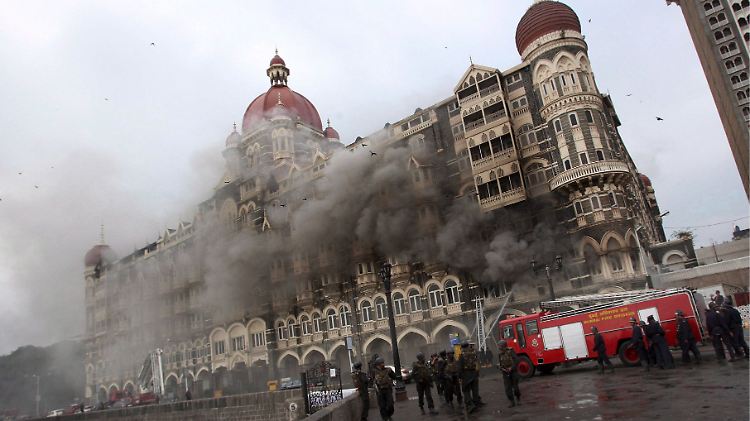 Das Taj Mahal Palace in Mumbai am 27. November 2008.