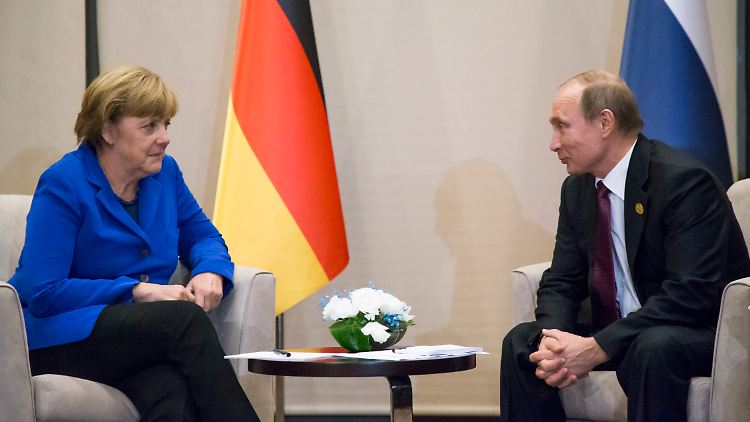 Kanzlerin Merkel sprach mit Putin über Syrien.