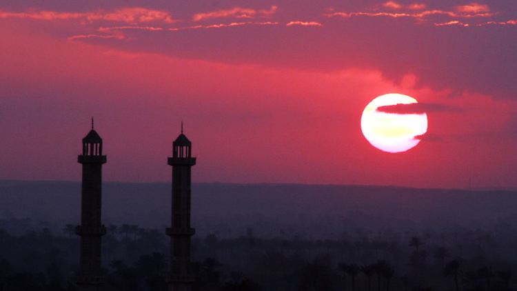 Sonnenuntergang über Kairo.