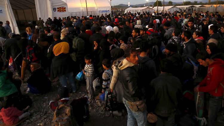 Mehrere US-Bundesstaaten fürchten, dass Terroristen unter den Flüchtlingen sein könnten. Diese Flüchtlinge hier suchen Zuflucht in einem Camp in Mazedonien.