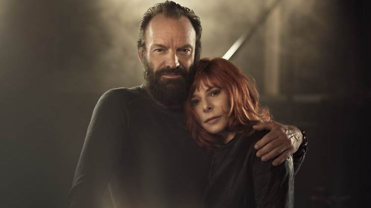 Ein schönes Paar - aber nur auf Arbeitsebene: Sting und Mylène Farmer.