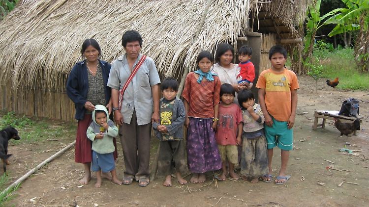 Eine Familie der Tsimane.