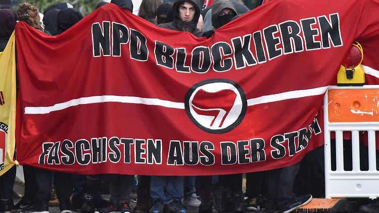 Schon zum dritten Mal findet der NPD-Parteitag in Weinheim statt.