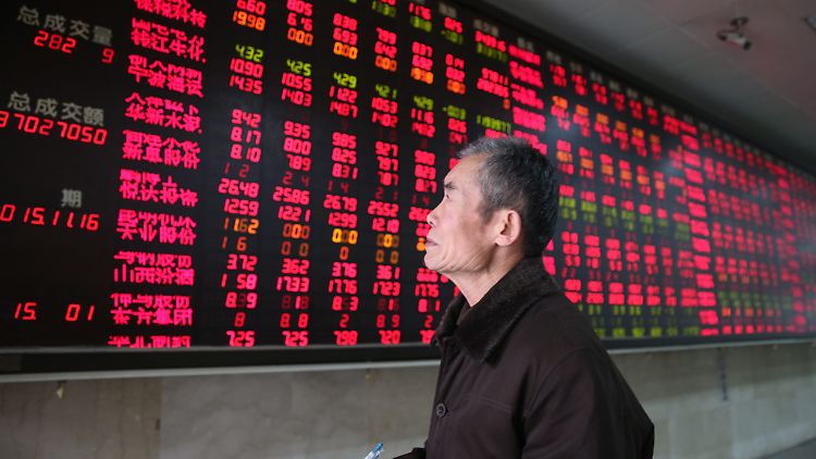 Tiefrot verabschieden sich die chinesischen Börsen ins Wochenende.