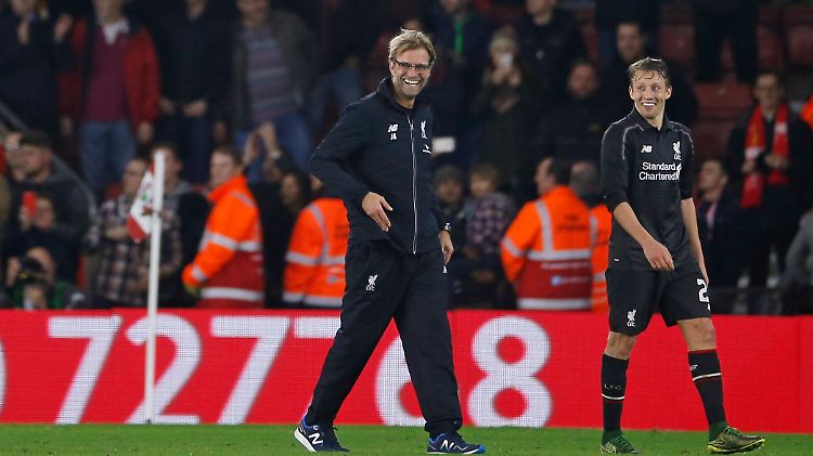 Ein Mann, ein Lächeln: Jürgen Klopp nach dem sensationellen 6:1 seines FC Liverpool in Southampton.