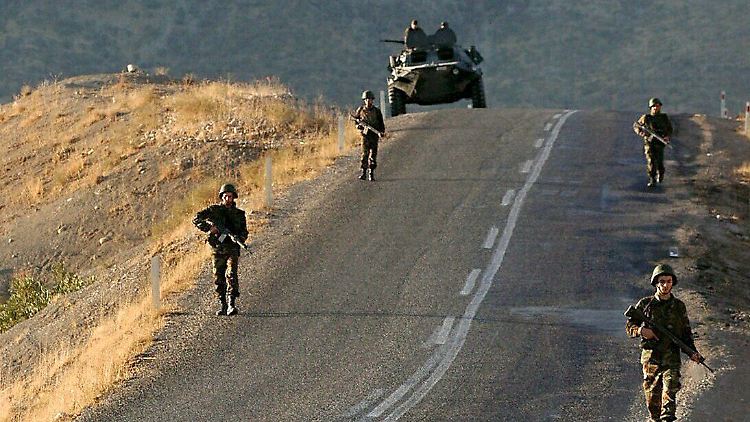 Türkische Soldaten an der Grenze zum Irak (Archivbild).