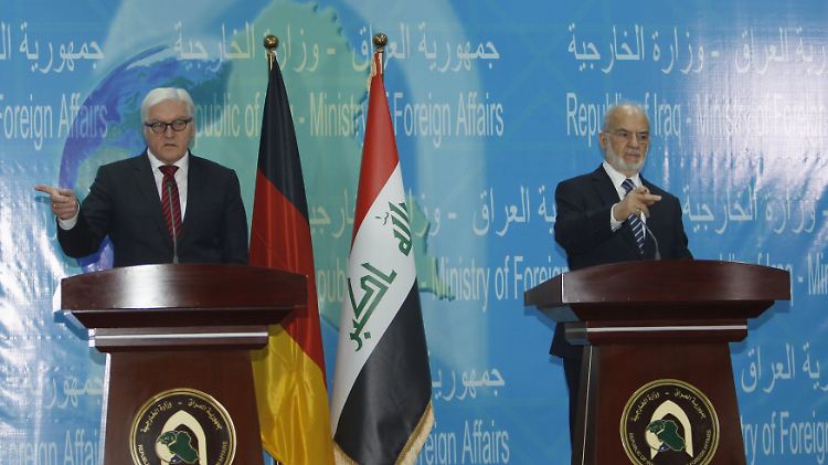 Außenminister Minister Frank-Walter Steinmeier und sein irakischer Amtskollege Ibrahim al-Jaafari: Beide haben Forderungen an den anderen.