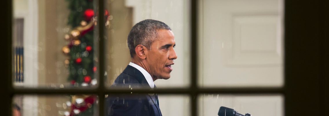 US-Präsident Obama hielt die Rede im Oval Office.