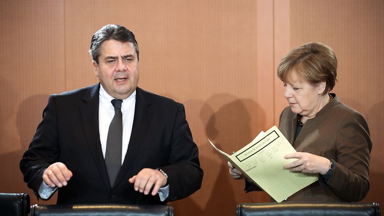 Die Anführer der Großen Koalition: Gabriel und Merkel.