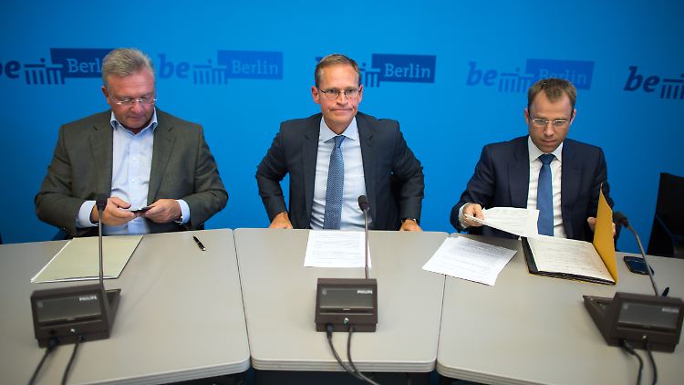 Schlechte Stimmung: SPD-Regierungschef Michael Müller zwischen den CDU-Senatoren Frank Henkel (Inneres) und Mario Czaja (Soziales).