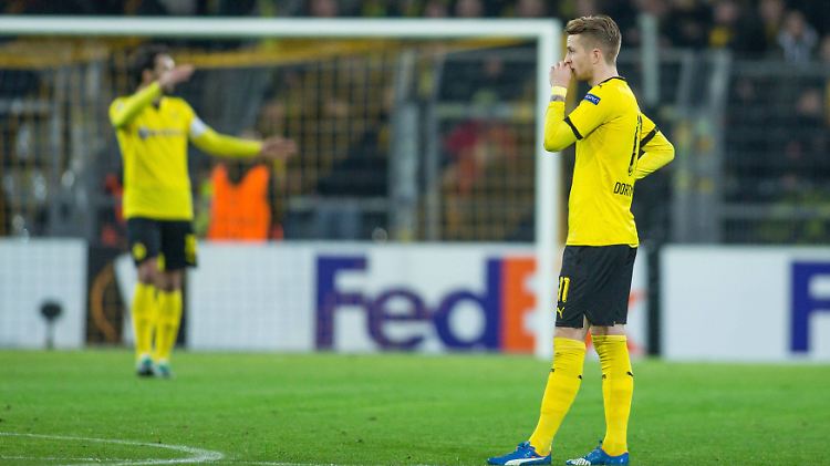 So haben sie sich das Ende der Europa-League-Gruppenphase in Dortmund nicht vorgestellt.