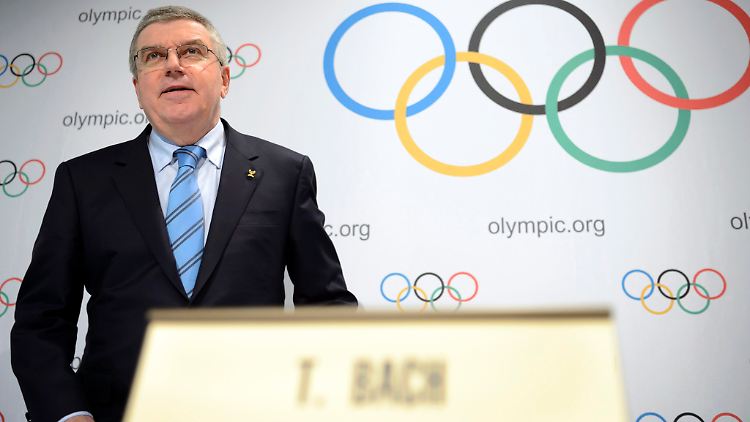 IOC-Präsident Thomas Bach während der Pressekonferenz in Lausanne.