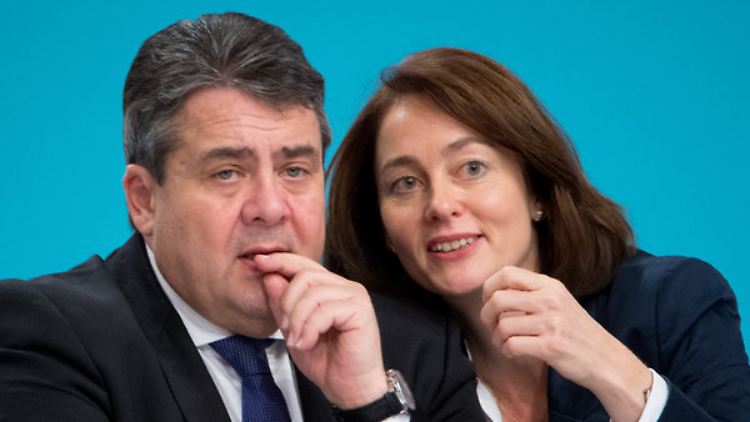 Der Chef und seine Generälin: Parteichef Gabriel und die neue Generalsekretärin Barely.